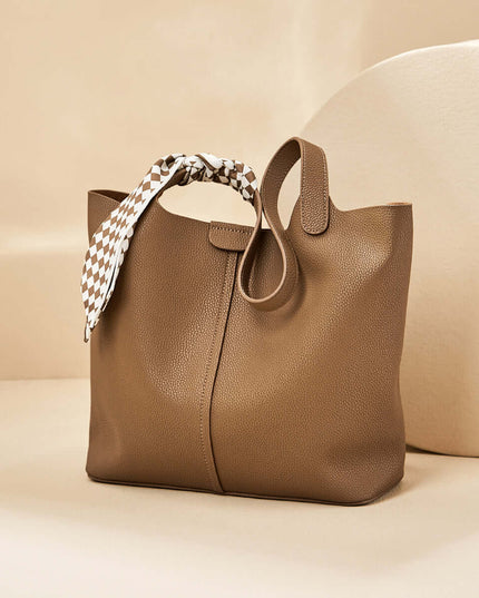 Brown Mahogany Large Tote Bag-3