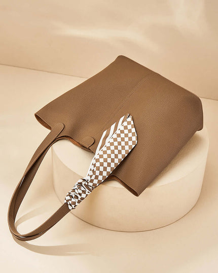 Brown Mahogany Large Tote Bag-4