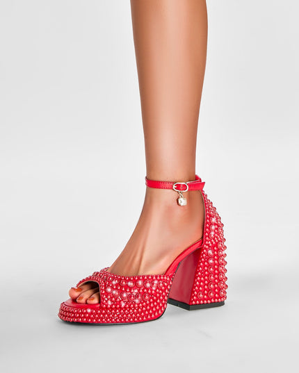 Candy Peep Toe Ankle Strap Platform Sandals-1