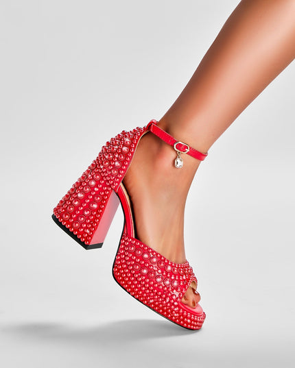 Candy Peep Toe Ankle Strap Platform Sandals-2