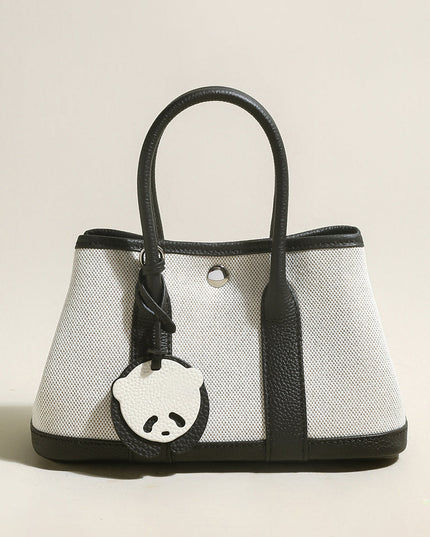 Carefree Canvas and Leather Top Handle Bag-0