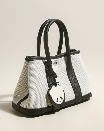Carefree Canvas and Leather Top Handle Bag-1