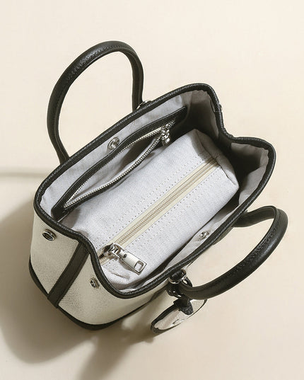 Carefree Canvas and Leather Top Handle Bag-2