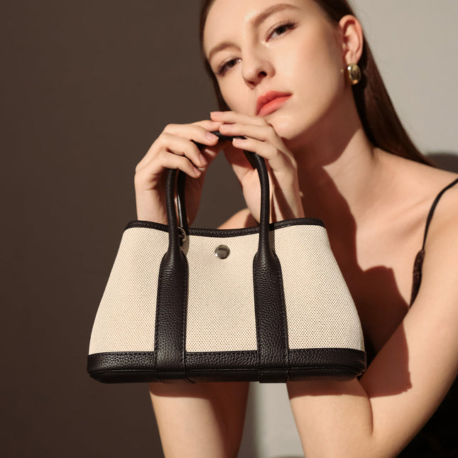 Carefree Canvas and Leather Top Handle Bag-3