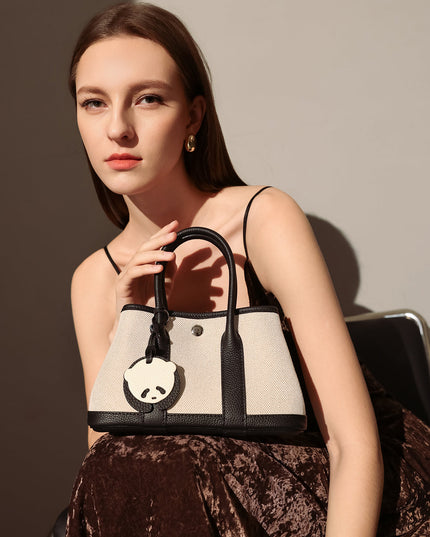 Carefree Canvas and Leather Top Handle Bag-4