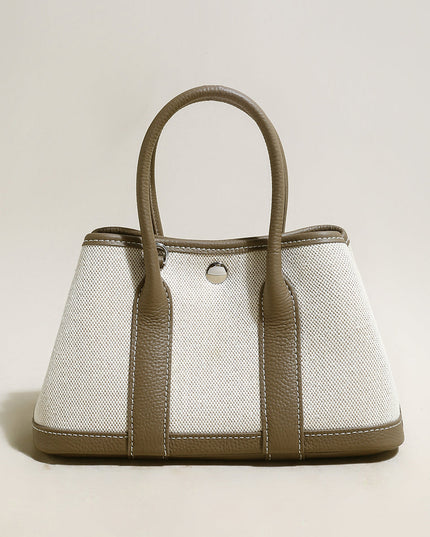 Carefree Canvas and Leather Top Handle Bag-6