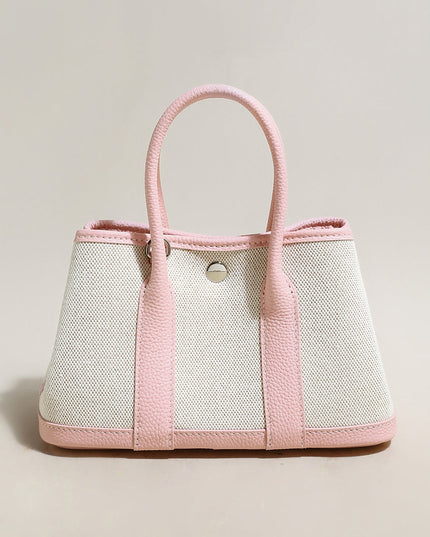 Carefree Canvas and Leather Top Handle Bag-7