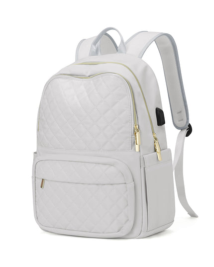 Chic Quilted Flight Approved Backpack-1
