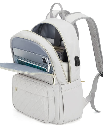 Chic Quilted Flight Approved Backpack-2