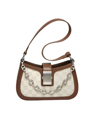 Christina Woven Leather Chained Shoulder Bag-5