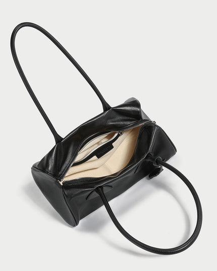 Classic Baguette Leather Shoulder Bag-3
