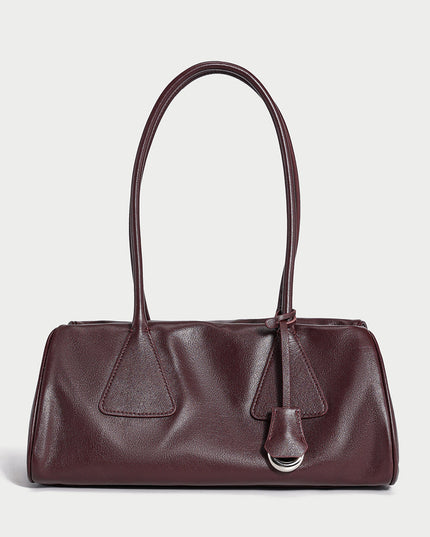 Classic Baguette Leather Shoulder Bag-6