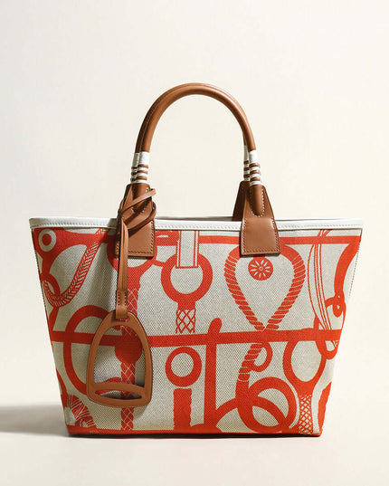 Colorful Abstract Top Handle Bag-0