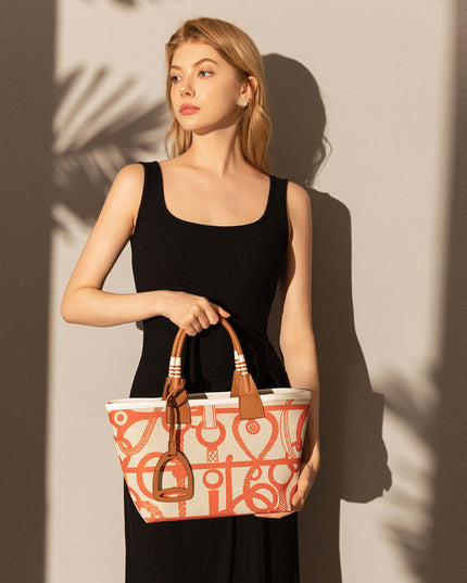 Colorful Abstract Top Handle Bag-2