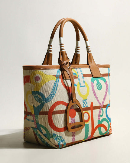 Colorful Abstract Top Handle Bag-4