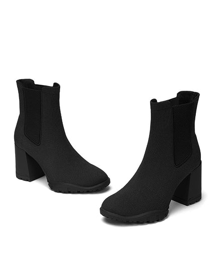 Comfortable Block Heel Chelsea Boots-2