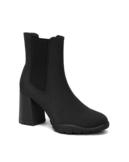 Comfortable Block Heel Chelsea Boots-3