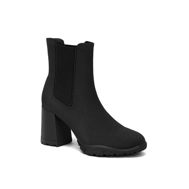 Comfortable Block Heel Chelsea Boots-3
