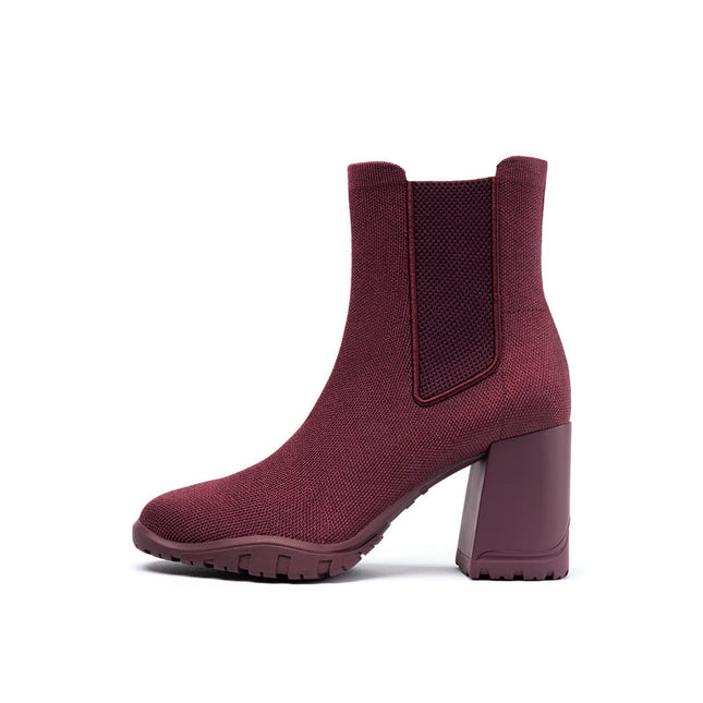 Comfortable Block Heel Chelsea Boots-6