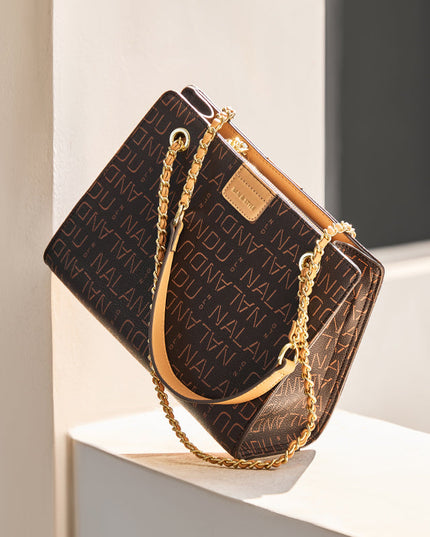 Corporate Large Capacity Monogram Shoulder Bag-4