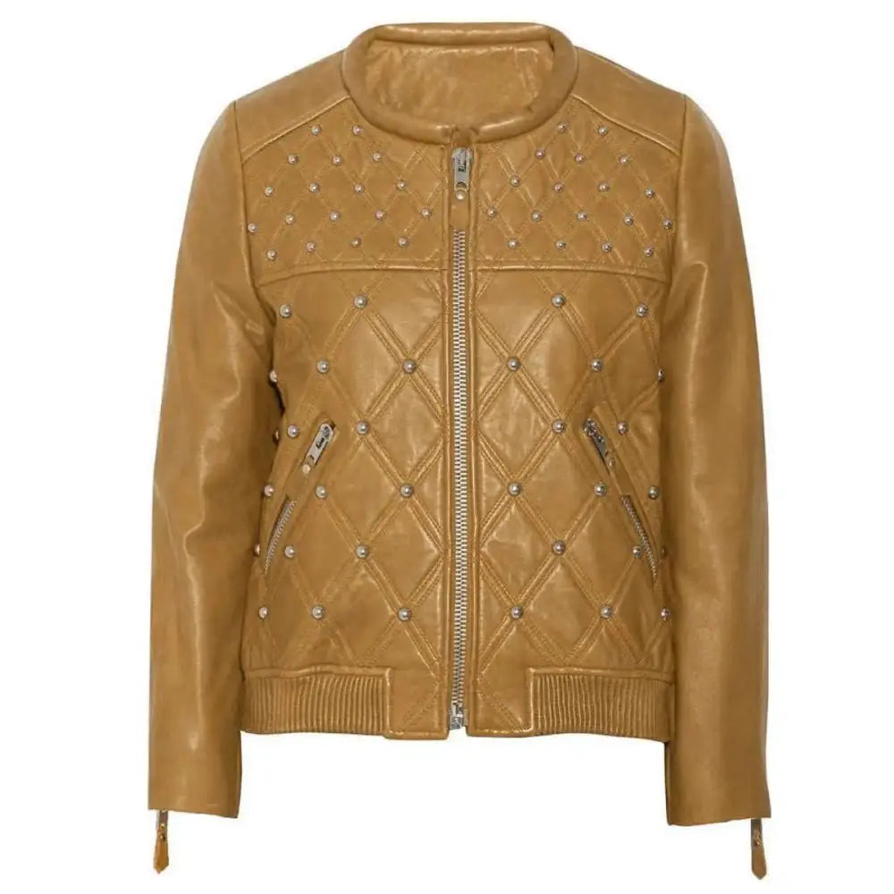 Women’s Brown Genuine Leather Jacket-0