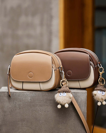 Cutesy Compact Leather Shoulder Bag-1