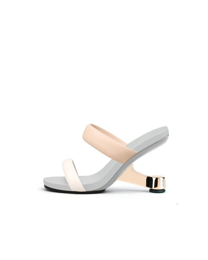 Double Strap Pivot Heel Sandals-0