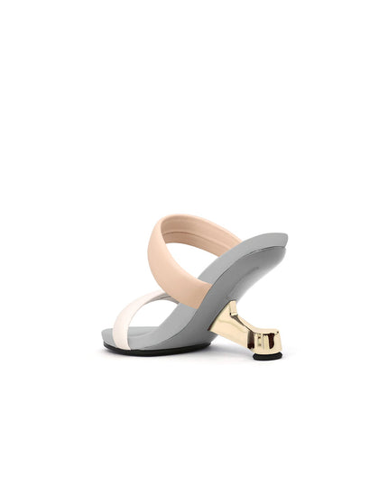Double Strap Pivot Heel Sandals-3