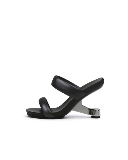 Double Strap Pivot Heel Sandals-5