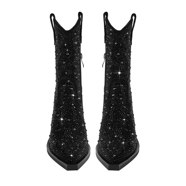 Elegant Rhinestone Country Princess Boots-1