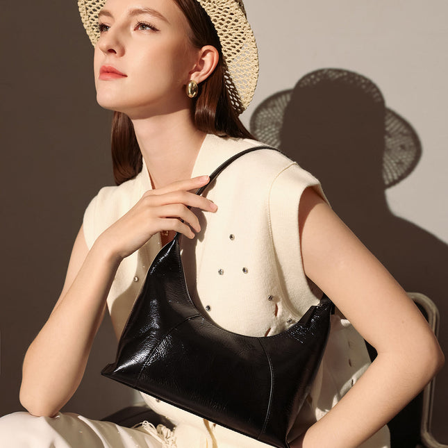 Emmanuelle Leather Shoulder Bag-2