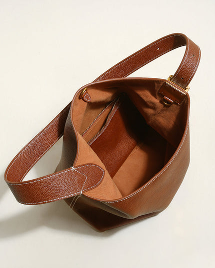 Essential Leather Bucket Bag-4