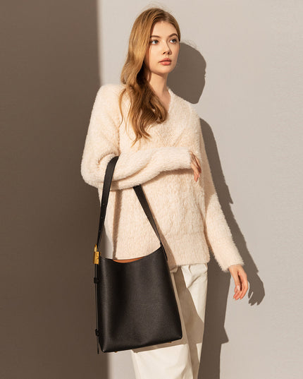 Essential Leather Bucket Bag-0