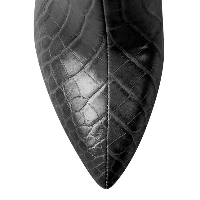 Faux Animal Leather Boots-3