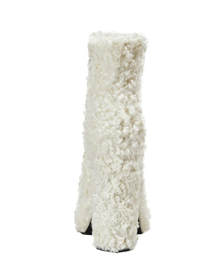 Fluffy White Winter Ankle Boots-3