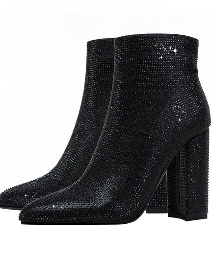 Glam Embellished Ankle Boots-3