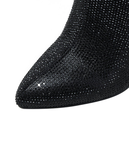 Glam Embellished Ankle Boots-4