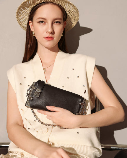 Harlow Chain Strap Structured Shoulder Bag-2
