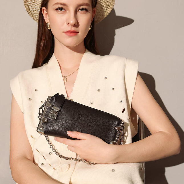 Harlow Chain Strap Structured Shoulder Bag-2