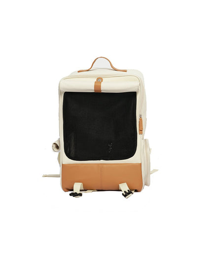 Hazelnut Breathable Mocha Pet Carrier Backpack-0