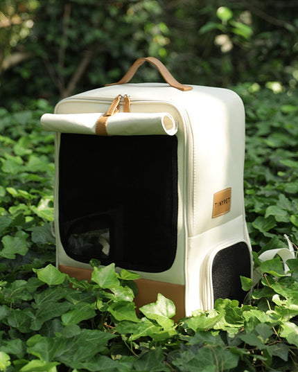 Hazelnut Breathable Mocha Pet Carrier Backpack-3