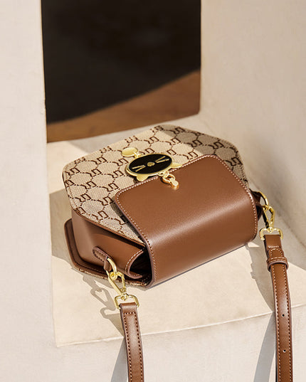 Hexagon Monogram KittyCat Shoulder Bag-1