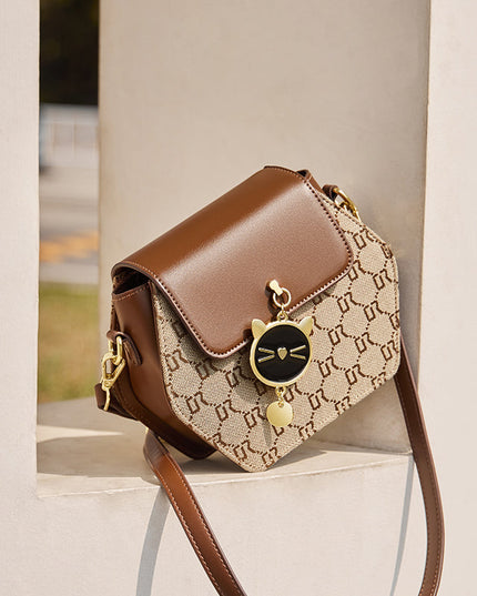 Hexagon Monogram KittyCat Shoulder Bag-2