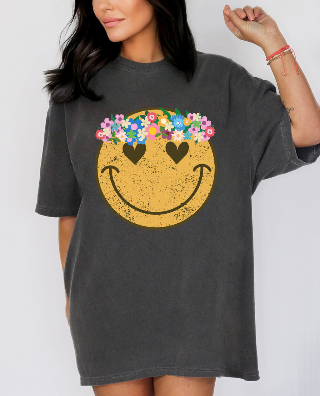 Boho Smiley Face  - Comfort Tee-0