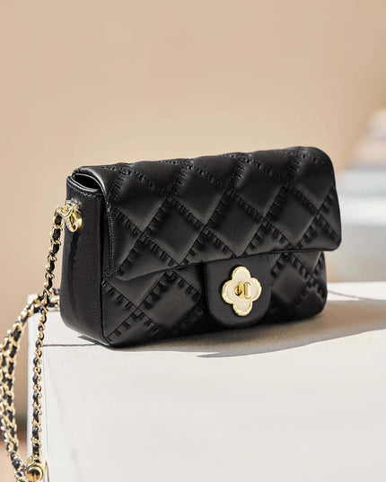 Karina Black Quilted Shoulder Bag-1