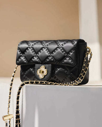 Karina Black Quilted Shoulder Bag-2