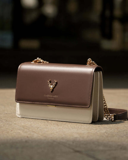 Kylie Double Chained Leather Shoulder Bag-2