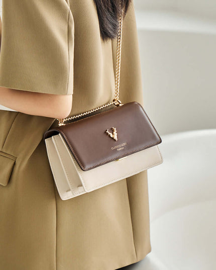 Kylie Double Chained Leather Shoulder Bag-4