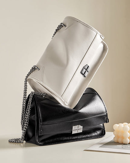 Large-Capacity Calf Leather Work Commute Bag-1