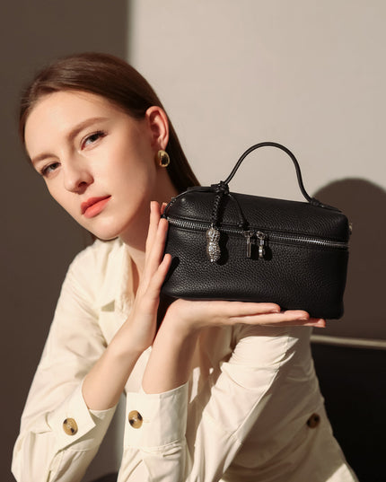 Leather Mini Cosmetic Travel Bag-0